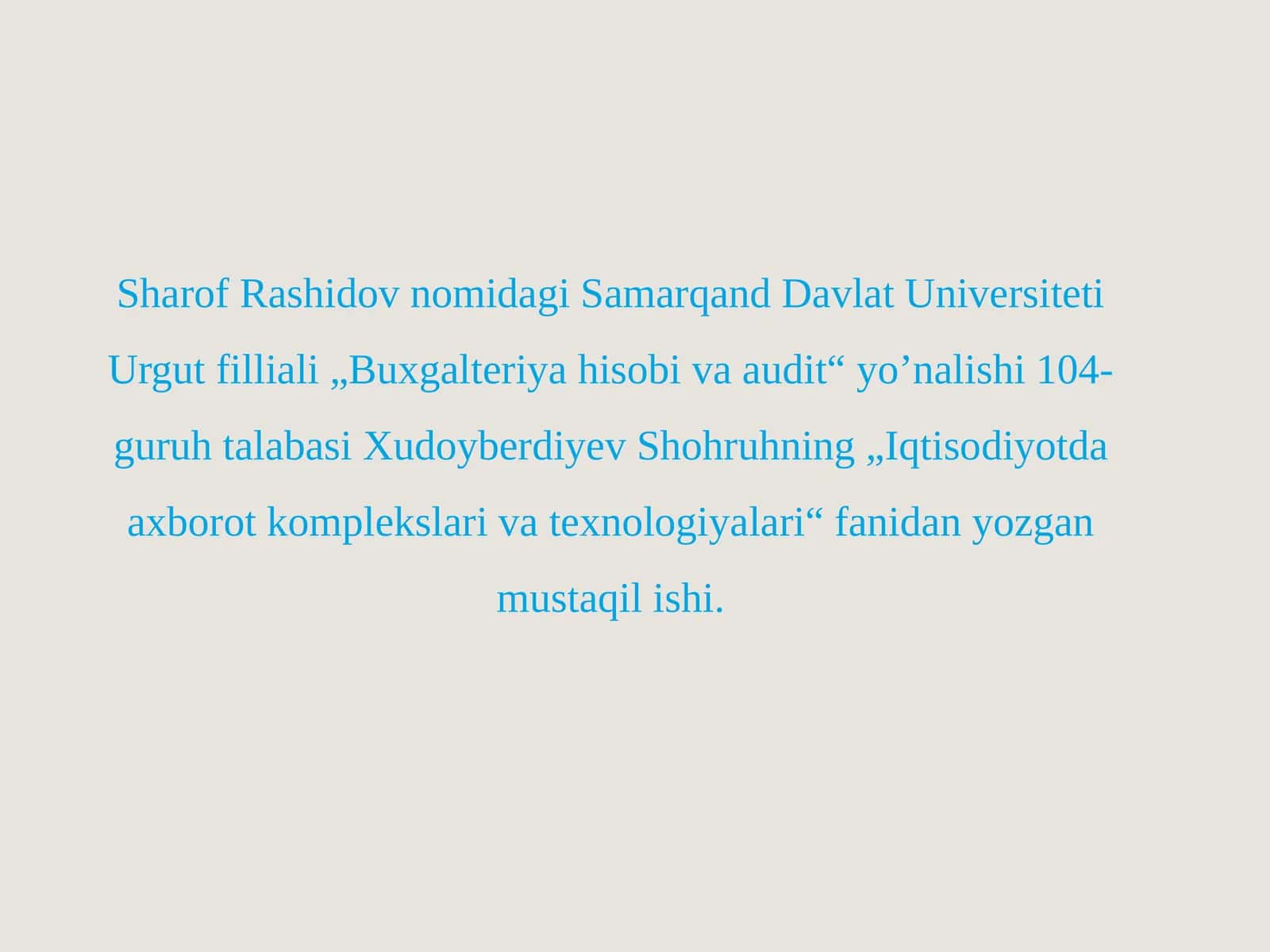 Excel daturida diagrammalar bilan ishlash