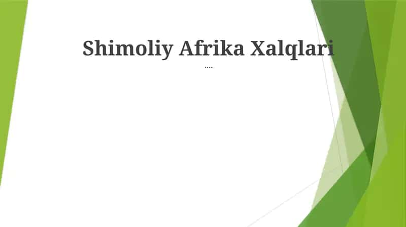 Shimoliy Afrika Xalqlari
