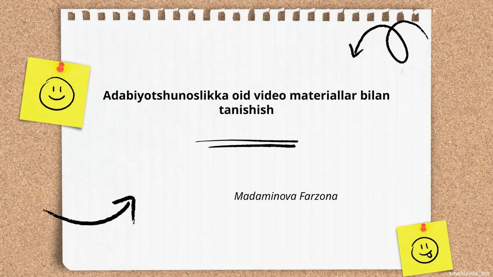 Adabiyotshunoslikka oid video materiallar bilan tanishish