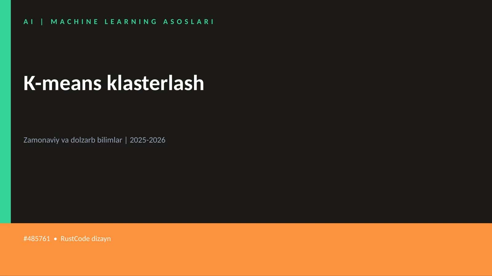 K-means klasterlash