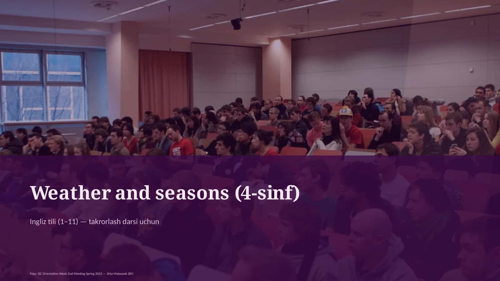 Weather and seasons (4-sinf)