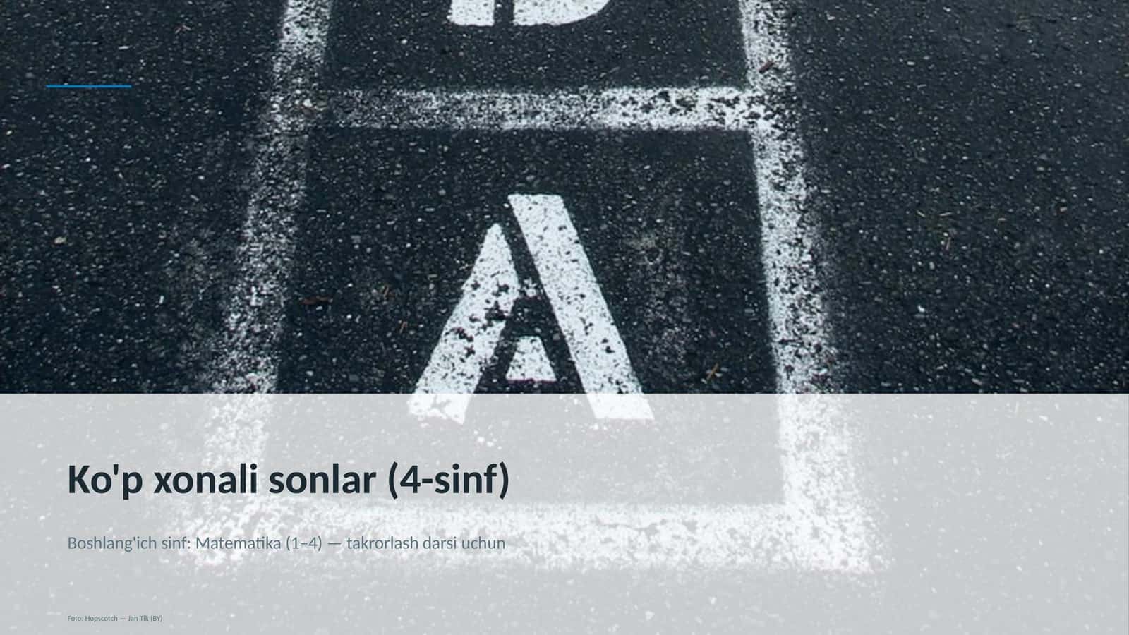 Ko'p xonali sonlar (4-sinf)