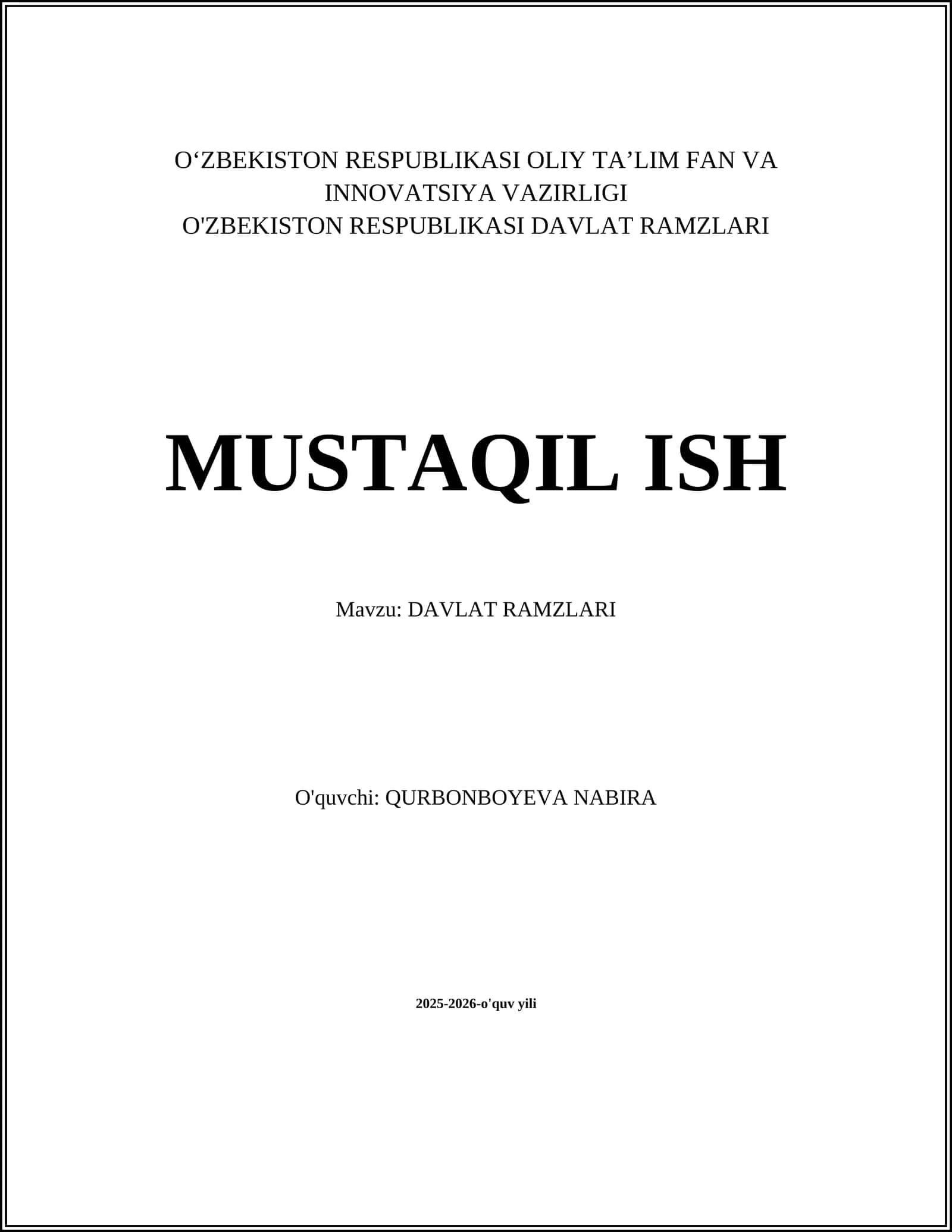DAVLAT RAMZLARI
