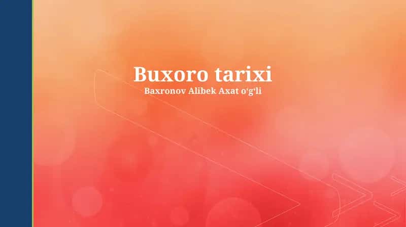 Buxoro tarixi