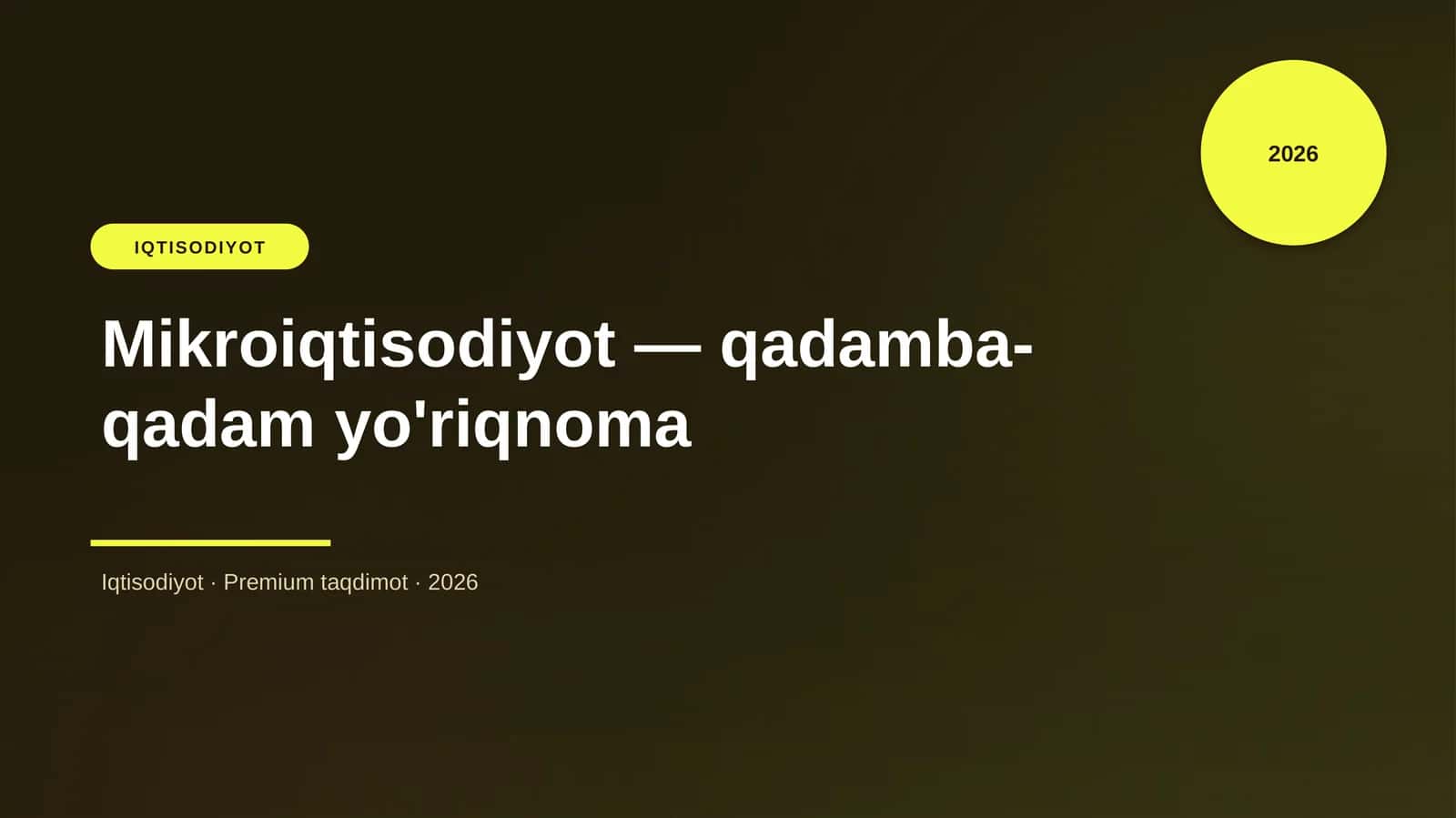 Mikroiqtisodiyot — qadamba-qadam yo'riqnoma