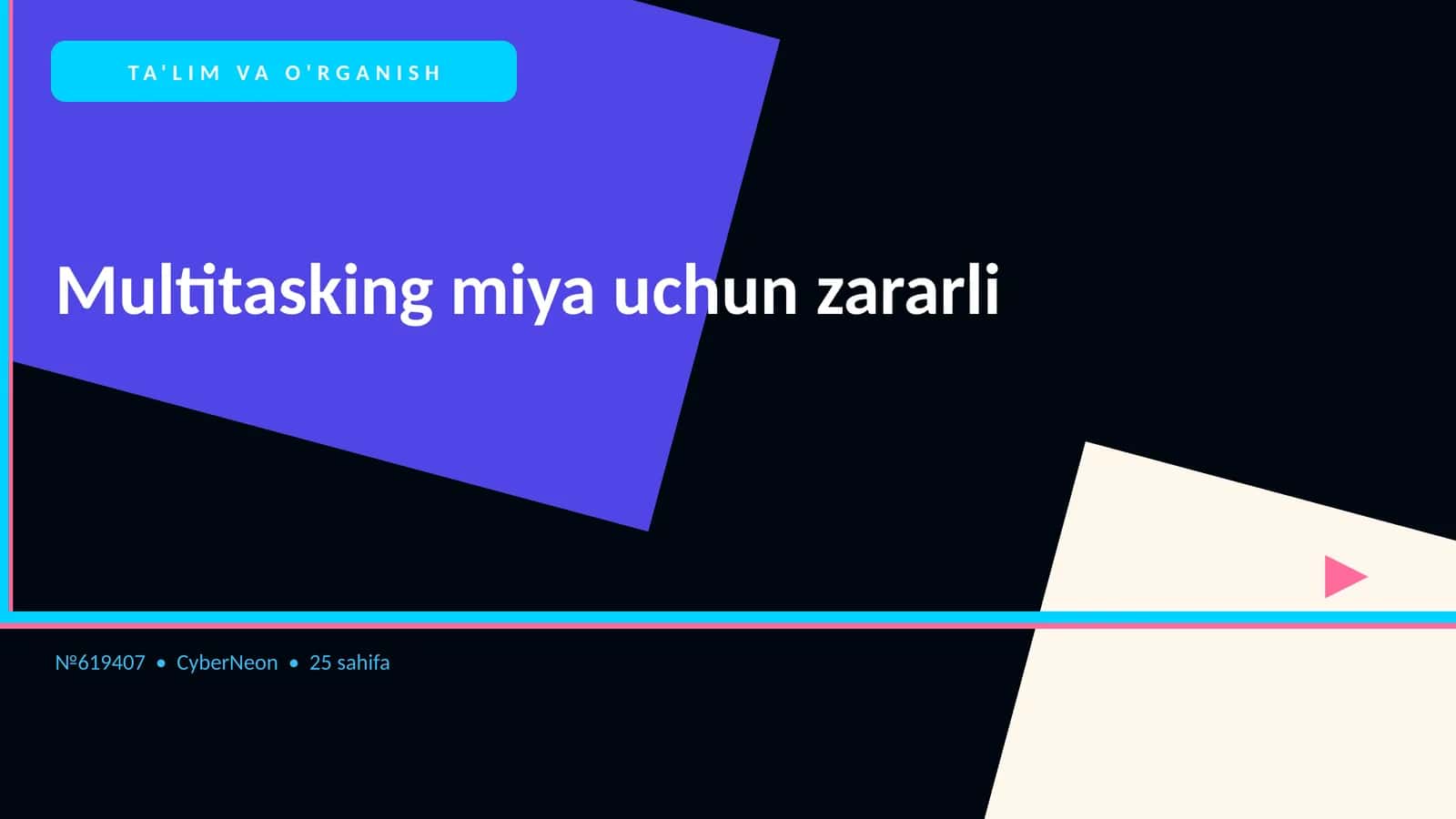 Multitasking miya uchun zararli