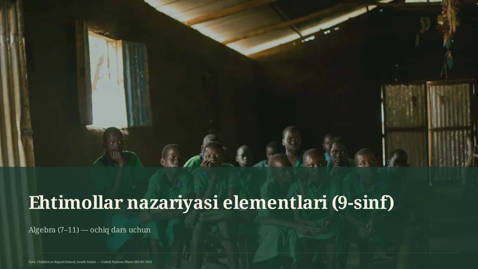 Ehtimollar nazariyasi elementlari (9-sinf)