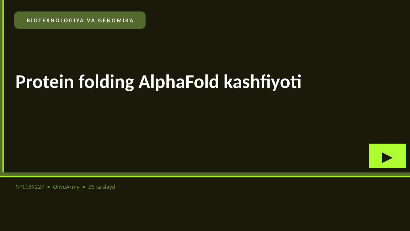 Protein folding AlphaFold kashfiyoti