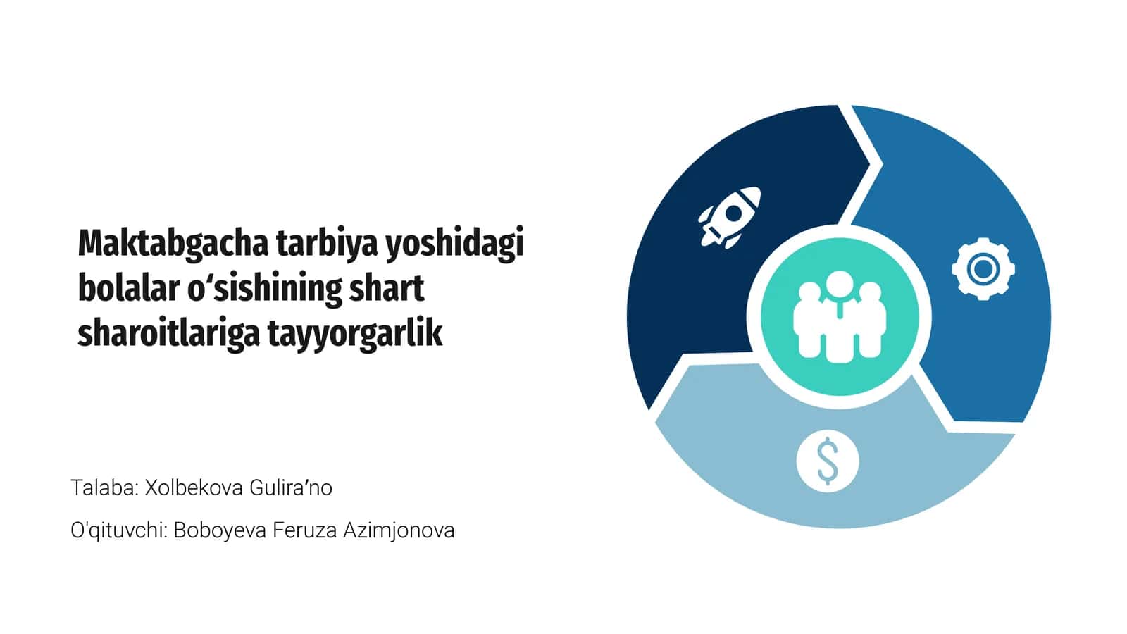 Maktabgacha tarbiya yoshidagi bolalar o‘sishining shart sharoitlariga tayyorgarlik