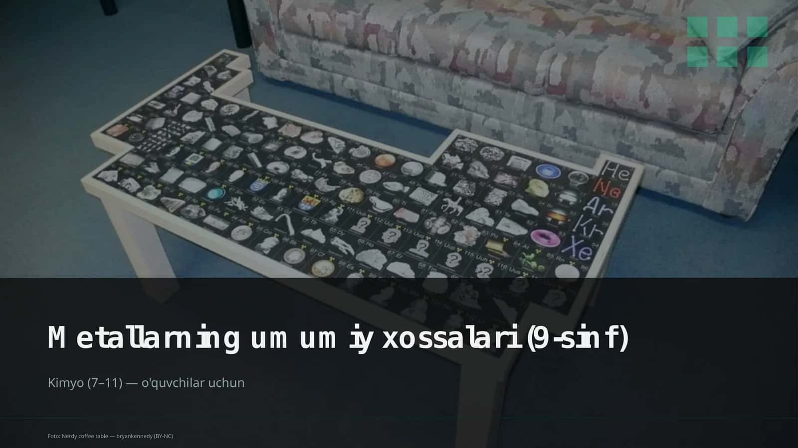 Metallarning umumiy xossalari (9-sinf)