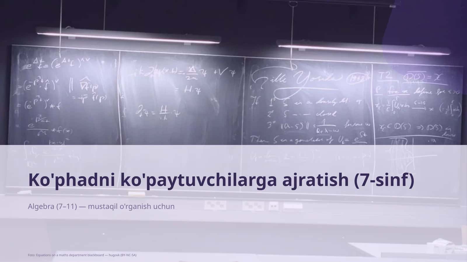 Ko'phadni ko'paytuvchilarga ajratish (7-sinf)