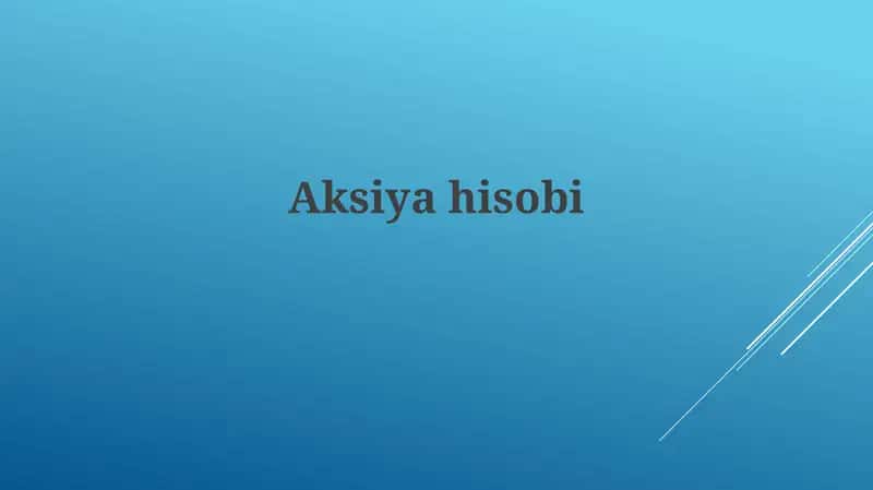 Aksiyahisobi