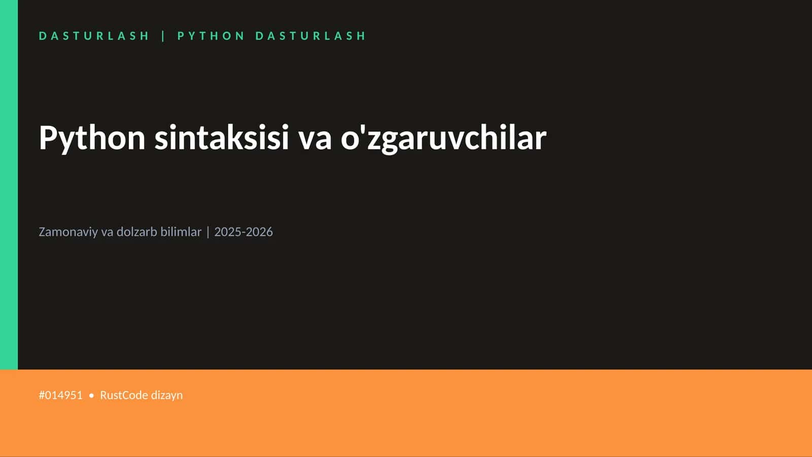 DASTURLASH | PYTHON DASTURLASH