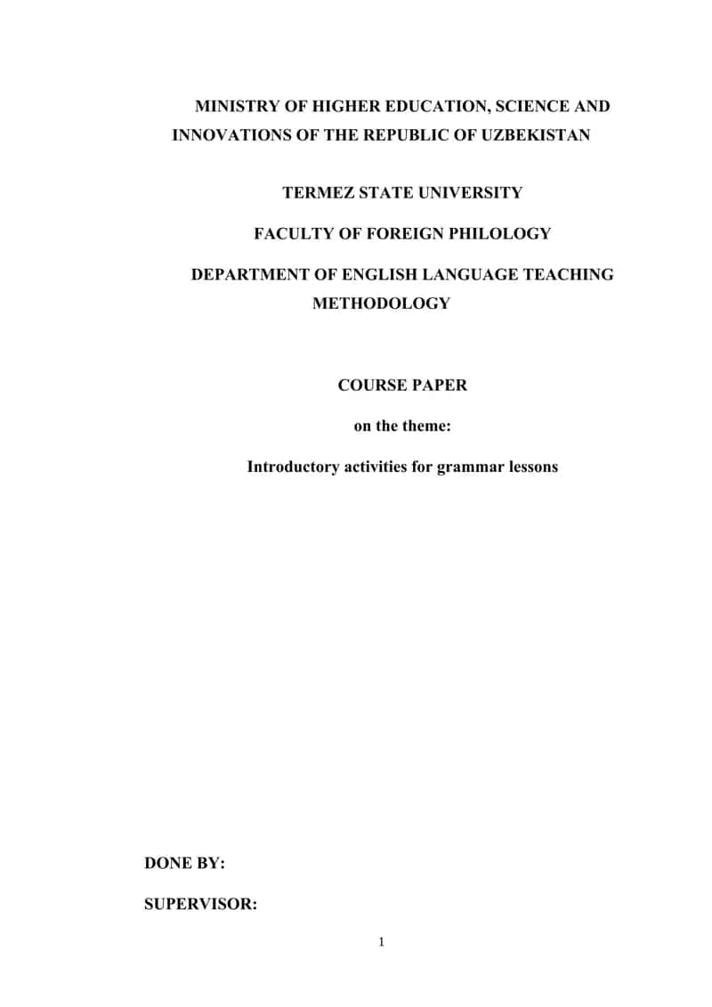 Introductory activities for grammar lessonsf