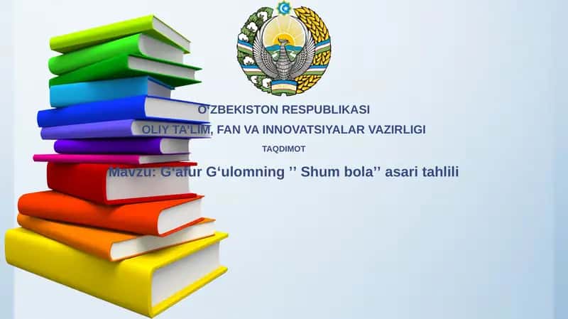 Gʻafur Gʻulomning ''Shumbola'' asaritahlili
