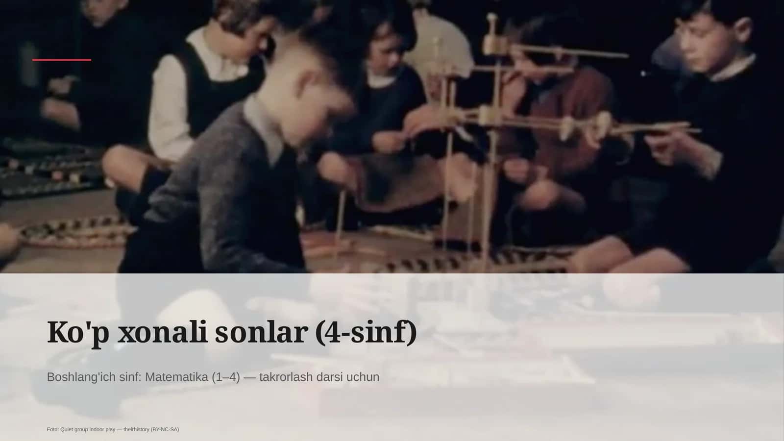 Ko'p xonali sonlar (4-sinf)