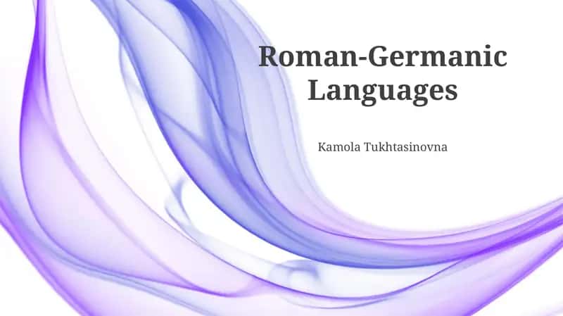 Roman-Germanic Languages