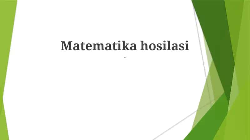Matematika hosilasi