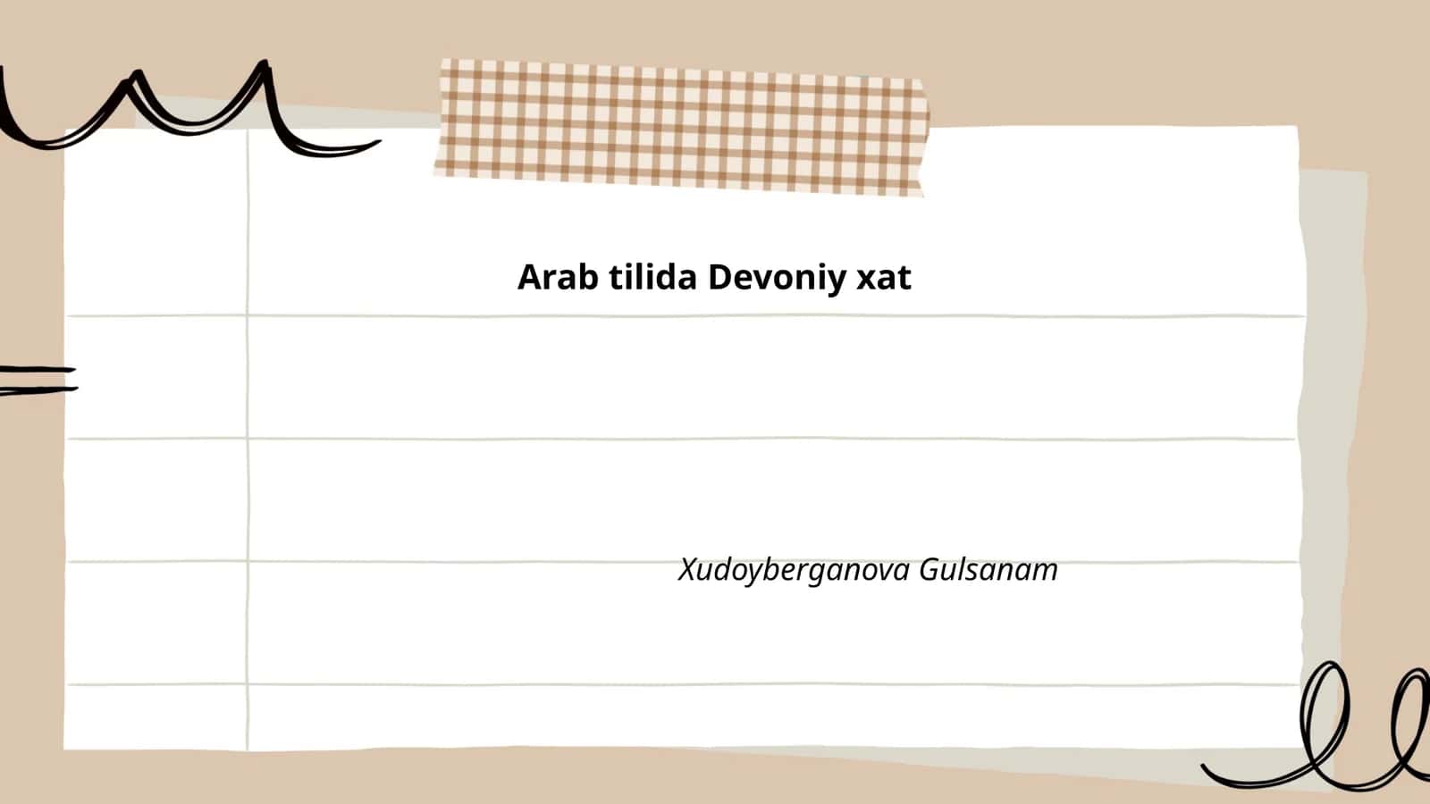 Arab tilida Devoniy xat