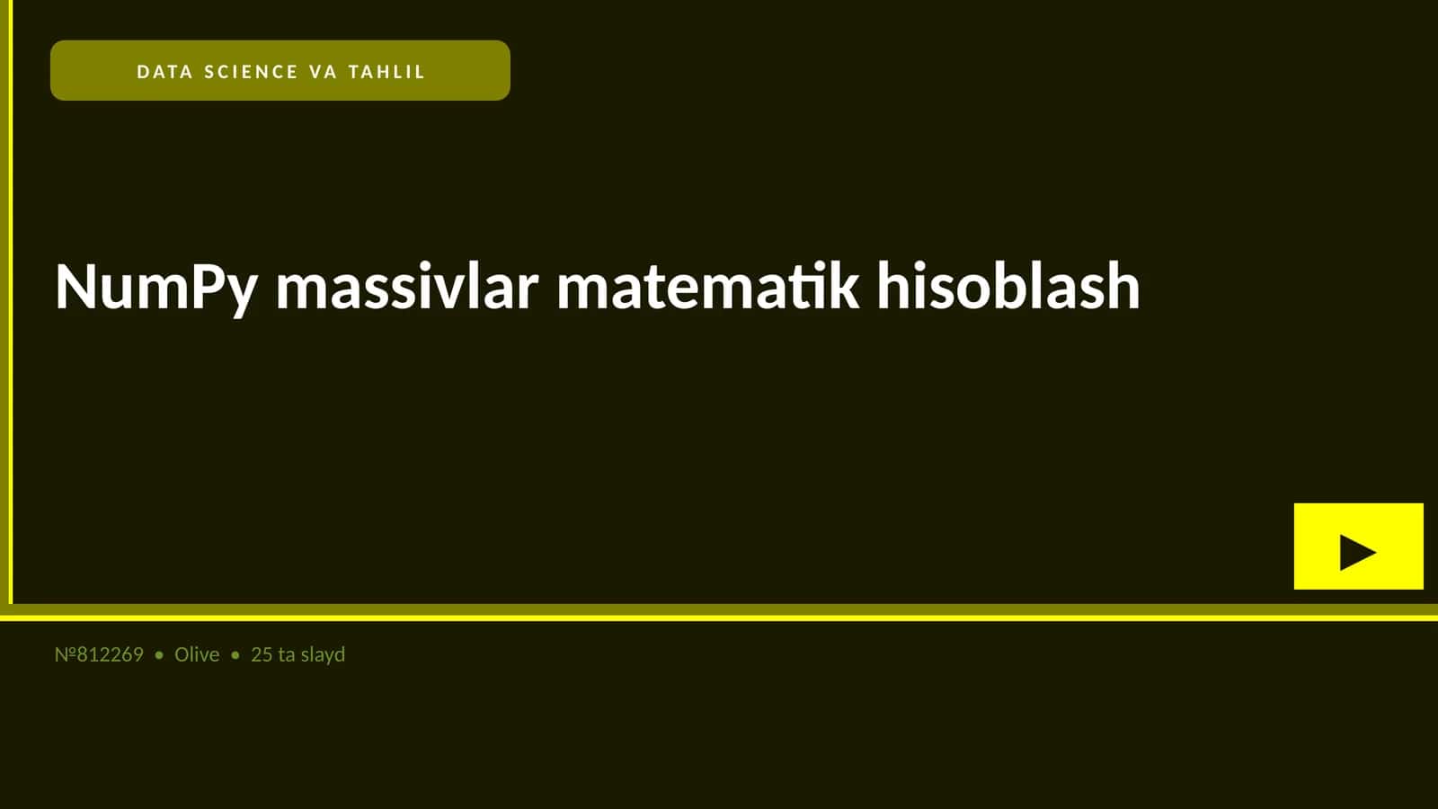 DATA SCIENCE VA TAHLIL