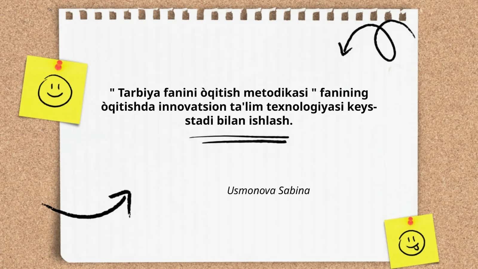 Tarbiya fanini òqitish metodikasi