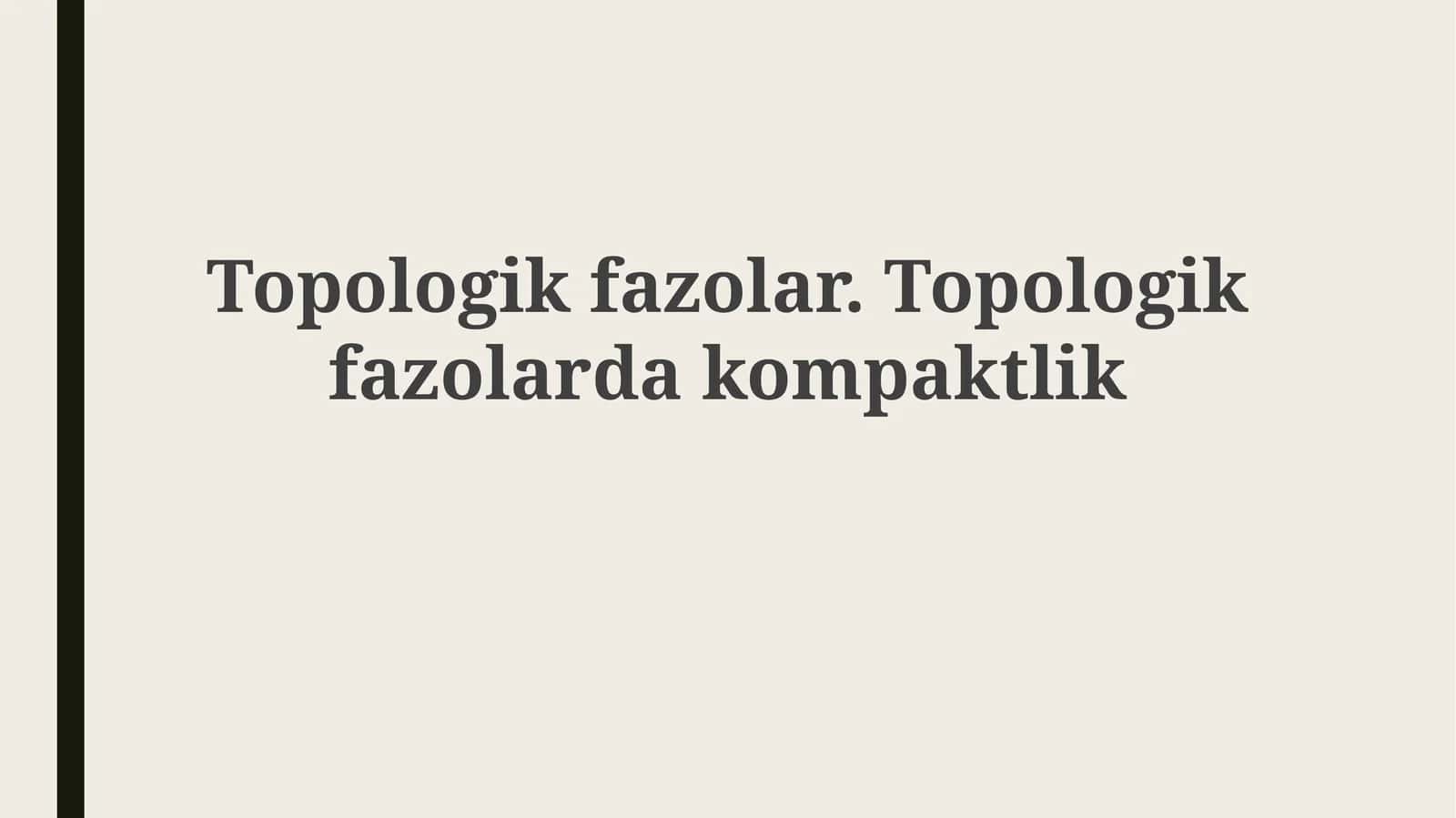 Topologik fazolar