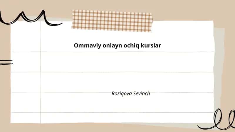 Ommaviy onlayn ochiq kurslar