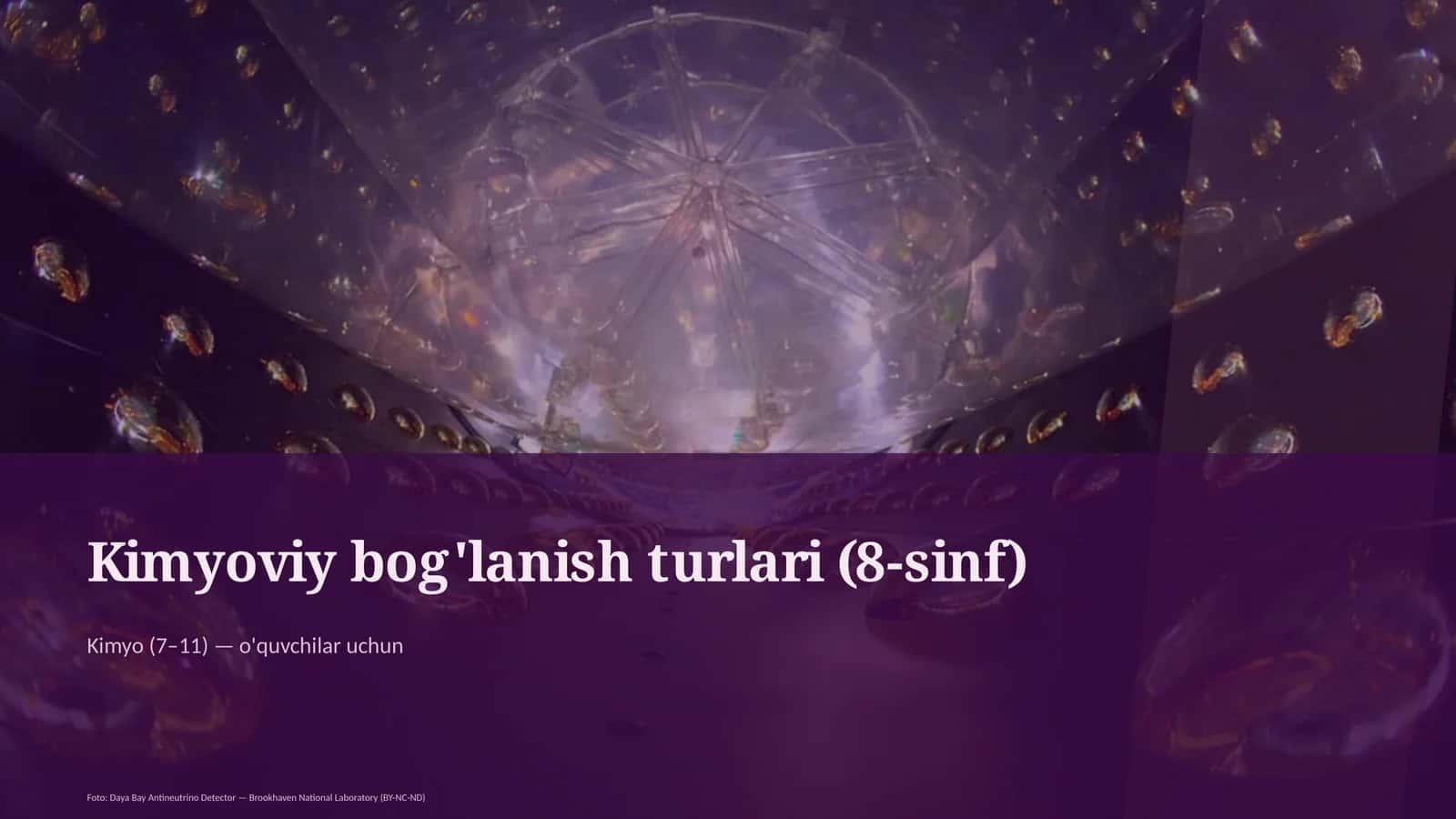 Kimyoviy bog'lanish turlari (8-sinf)