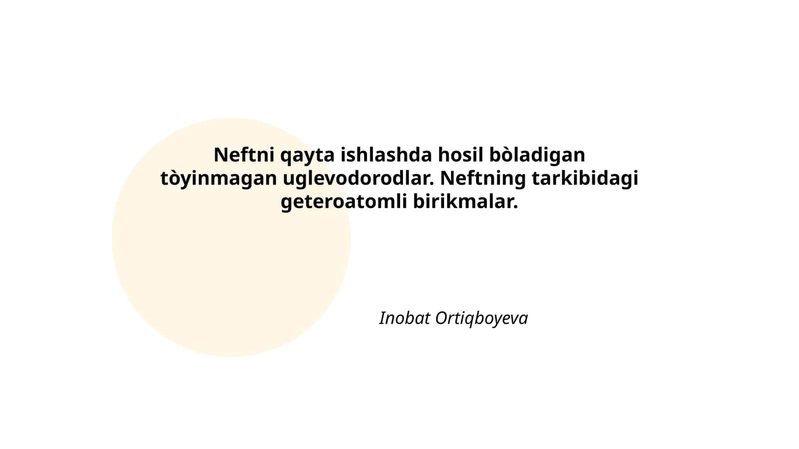 Tòyinmagan Uglevodorodlar