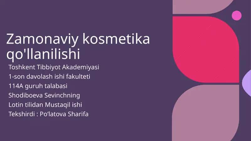 Zamonaviy kosmetika