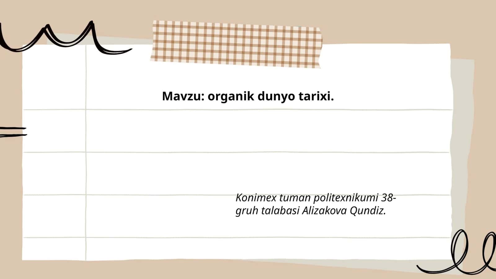 Organik dunyo tarixi