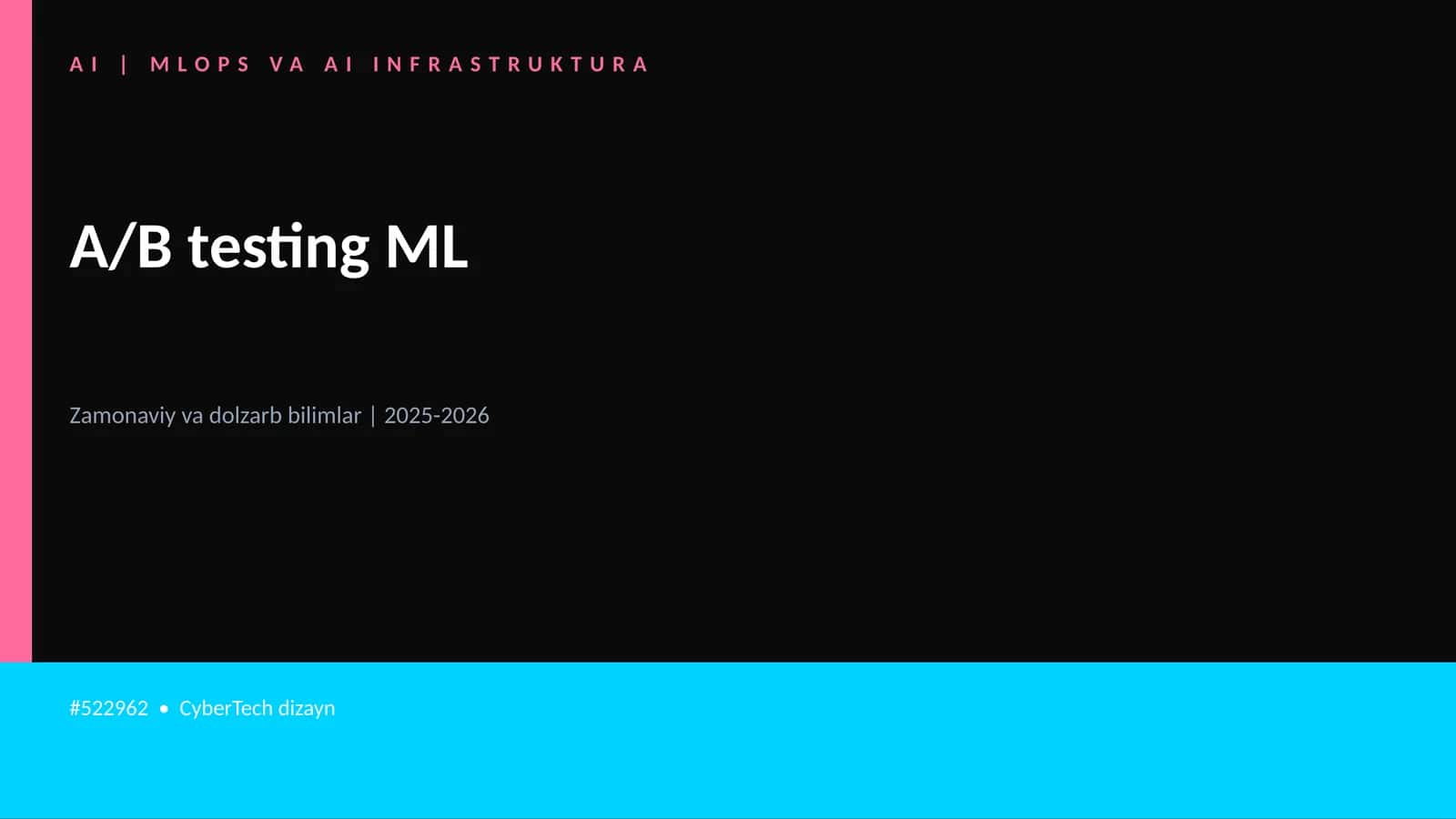 A/B testing ML