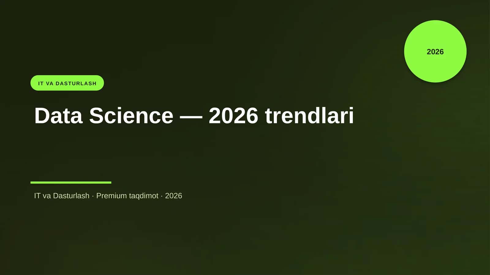 Data Science — 2026 trendlari