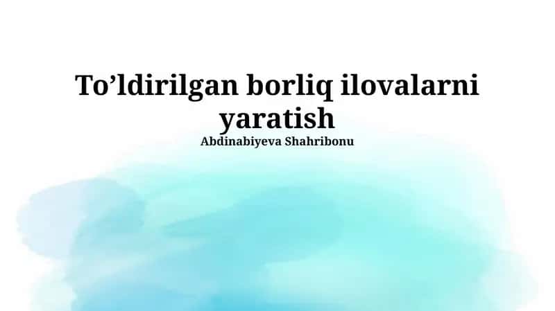 Kengaytirilgan Haqiqat Ilovasi