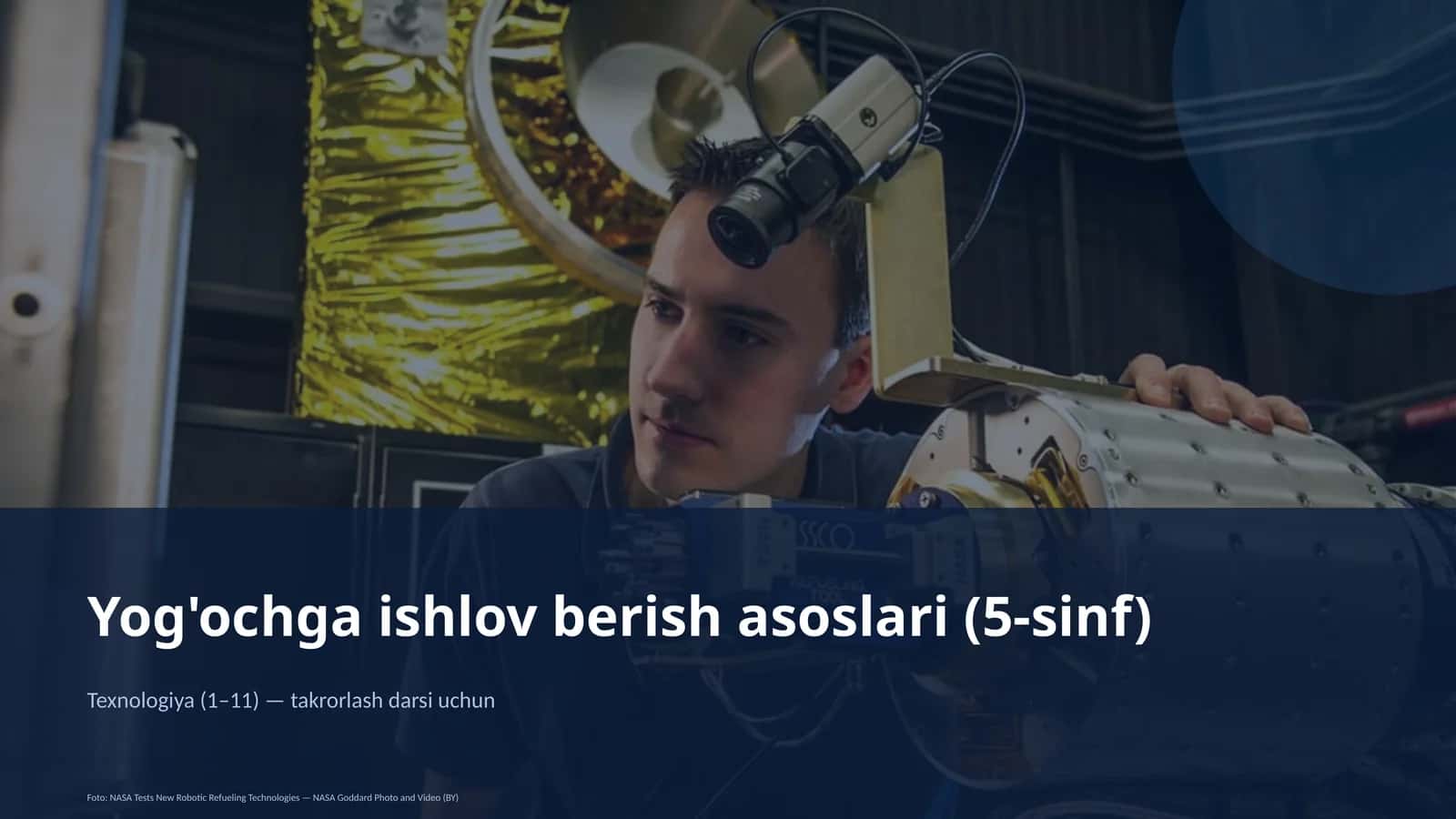 Yog'ochga ishlov berish asoslari (5-sinf)
