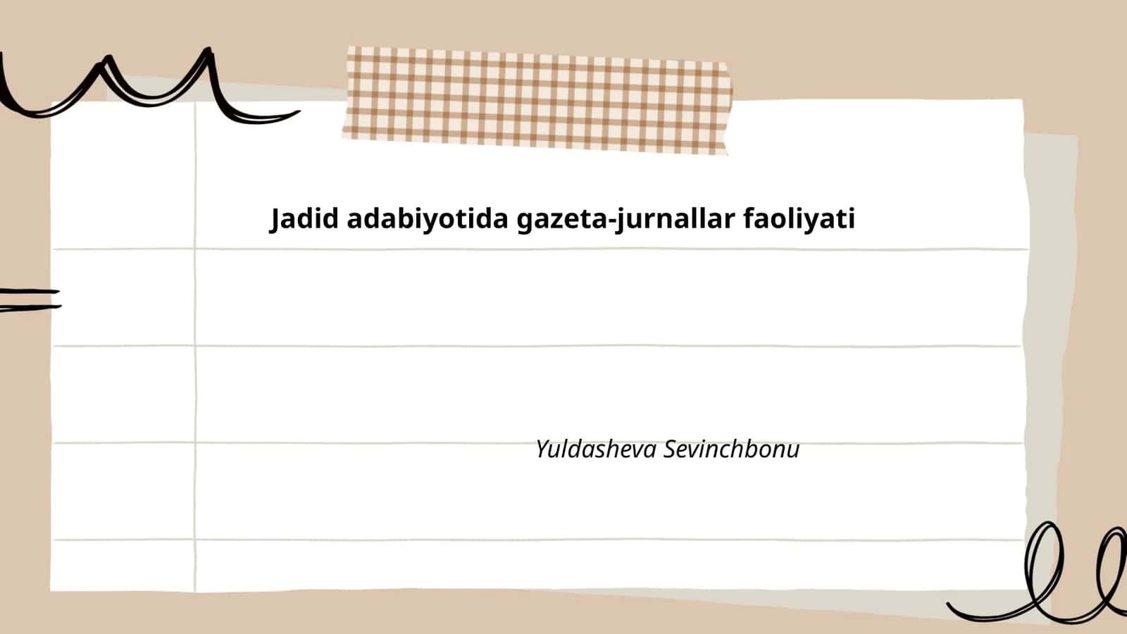 Jadid adabiyotida gazeta-jurnallar faoliyati