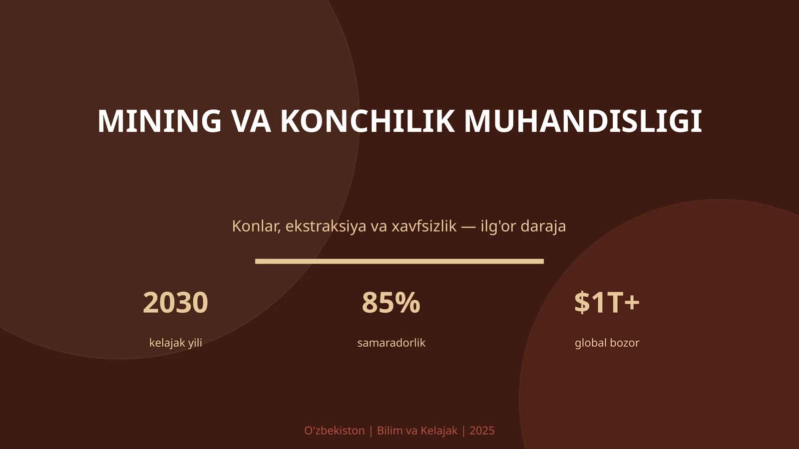 MINING VA KONCHILIK MUHANDISLIGI