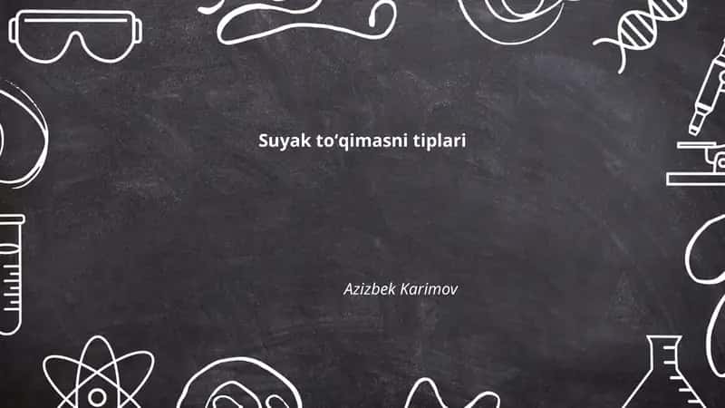 Suyak toʻqimasni tiplari