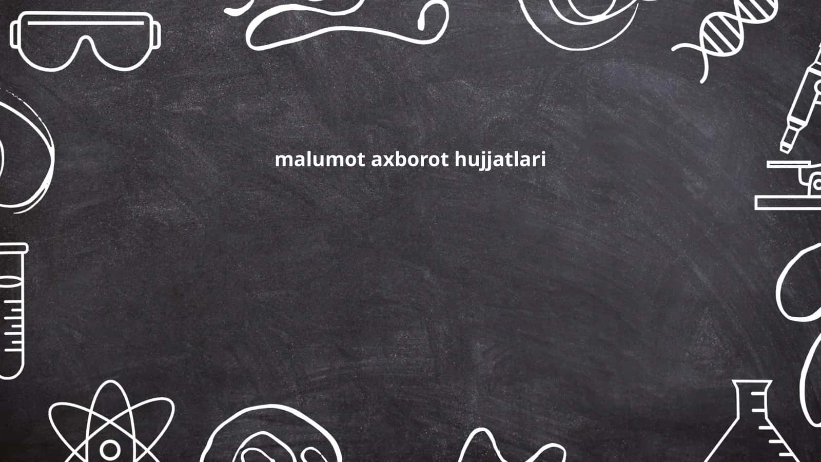 Ma'lumot axborot hujjatlari