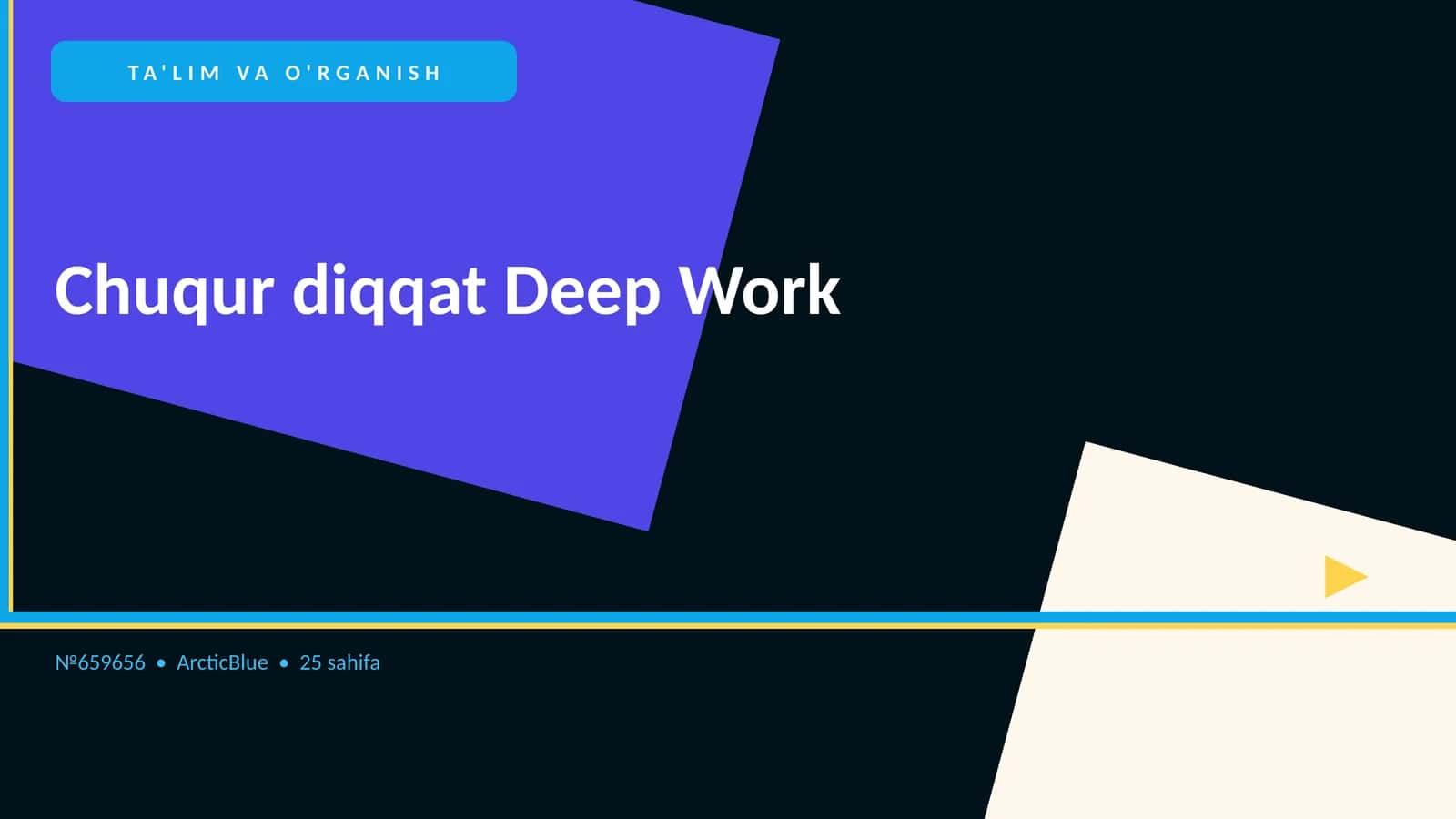 Chuqur diqqat Deep Work