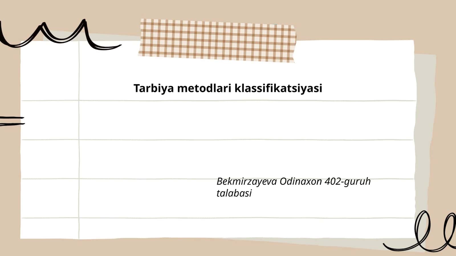 Tarbiya metodlari klassifikatsiyasi
