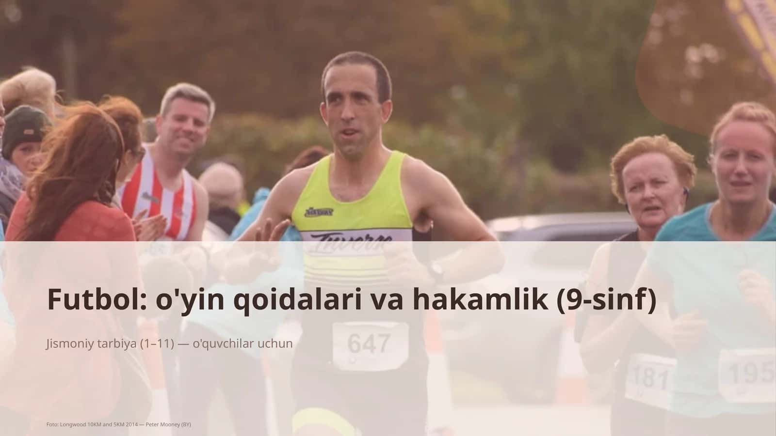 Futbol: o'yin qoidalari va hakamlik (9-sinf)