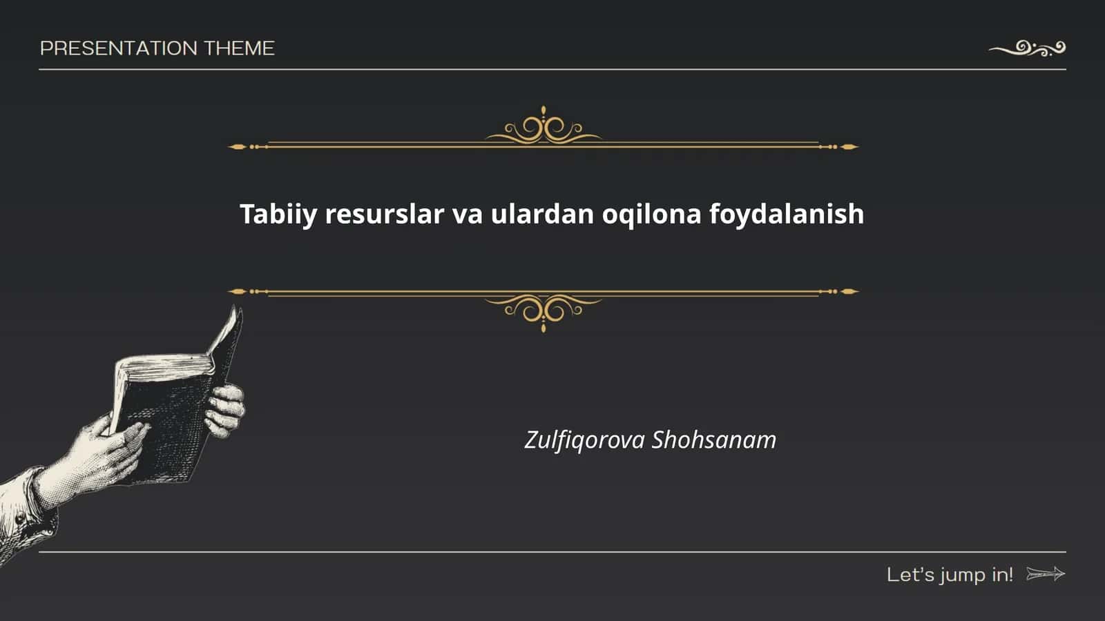Tabiiy resurslar va ulardan oqilona foydalanish