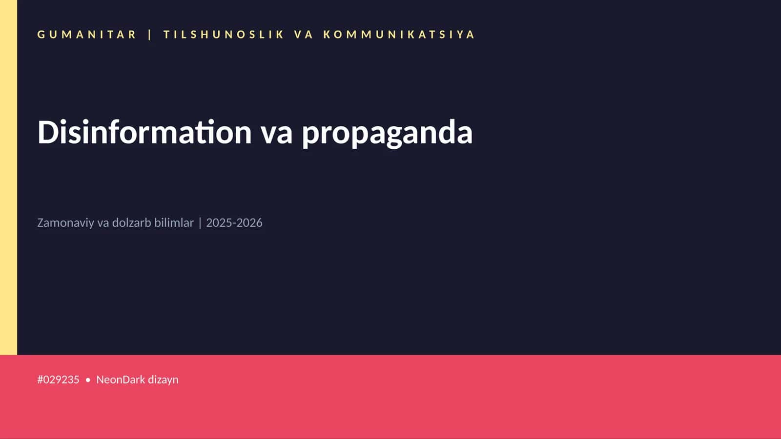 Disinformation va propaganda