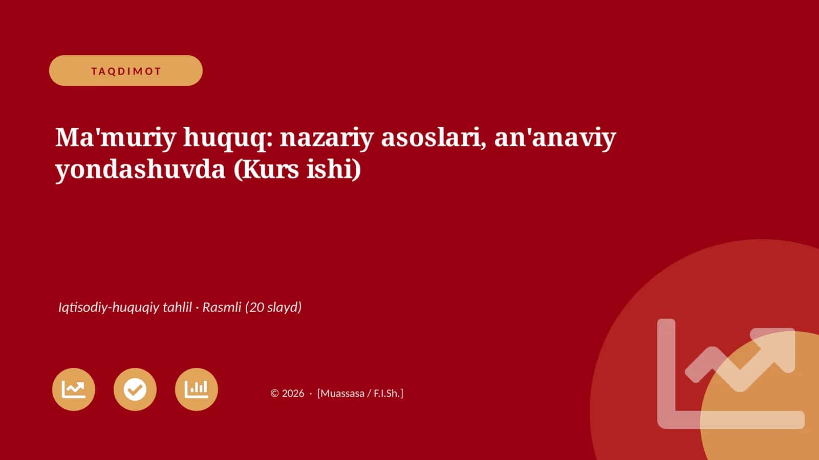 Ma'muriy huquq: nazariy asoslari, an'anaviy yondashuvda (Kurs ishi)