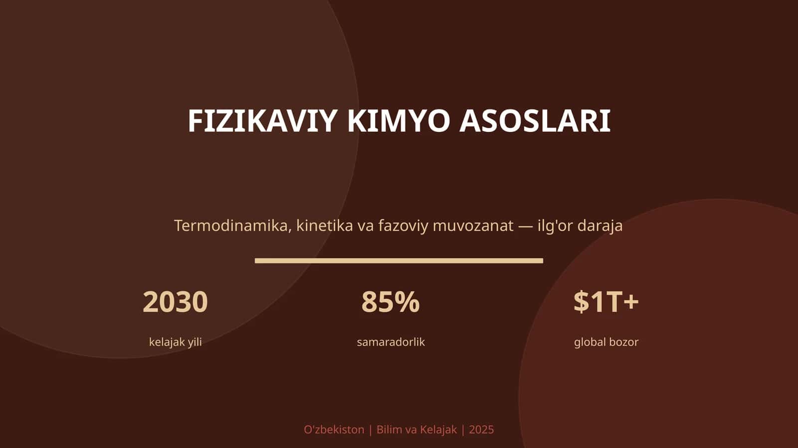 FIZIKAVIY KIMYO ASOSLARI