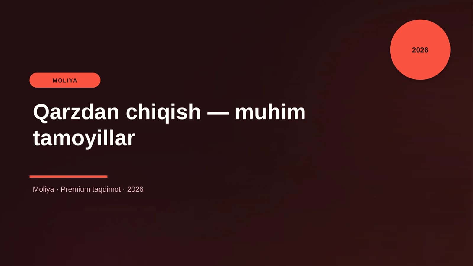 Qarzdan chiqish — muhim tamoyillar