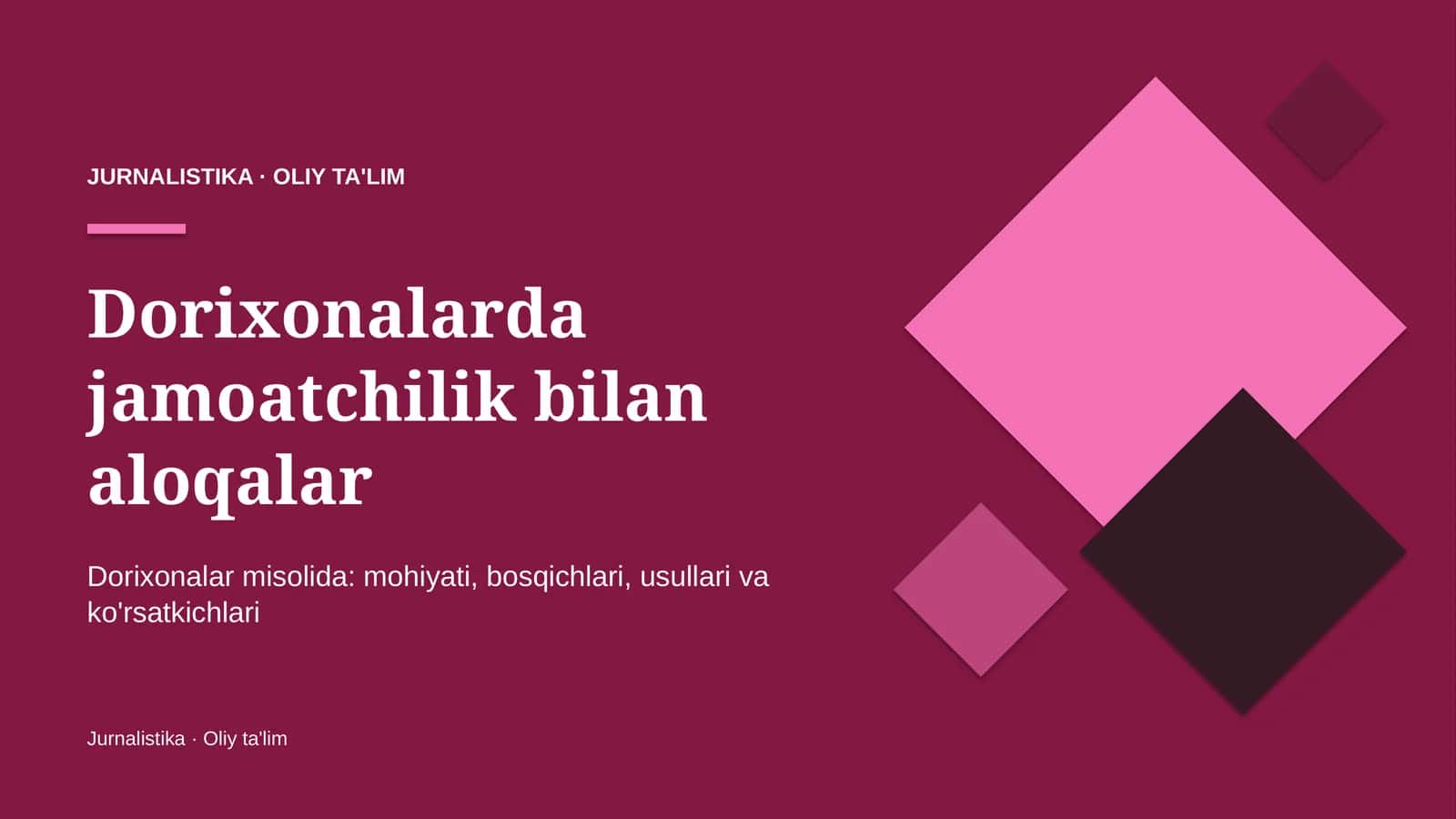 Jamoatchilik bilan aloqalar: mohiyati