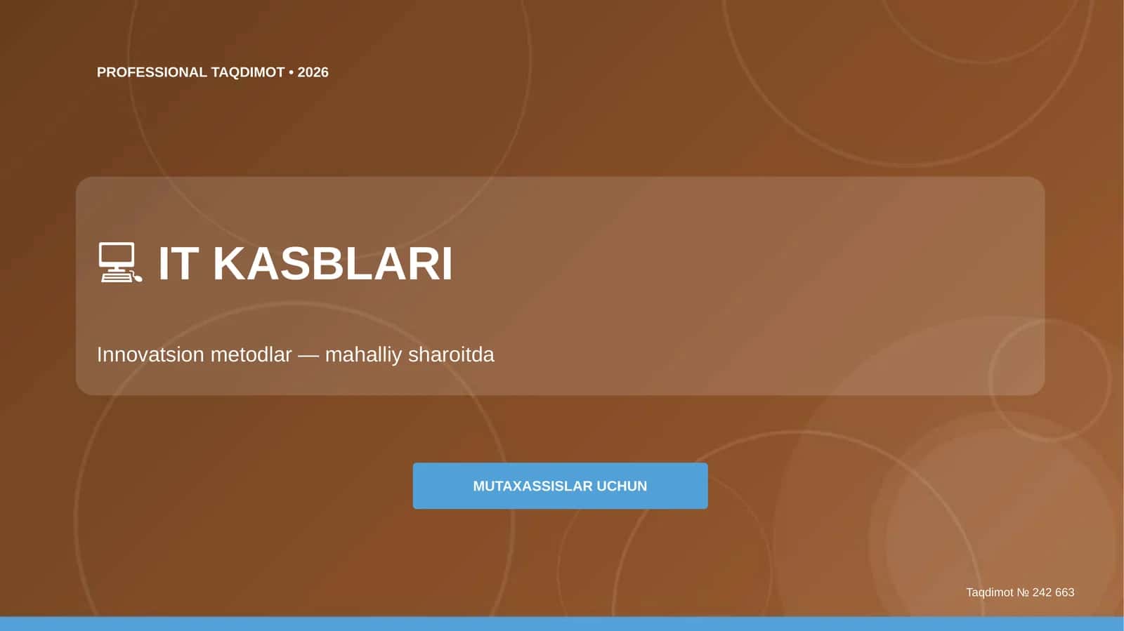 IT kasblari: innovatsion metodlar