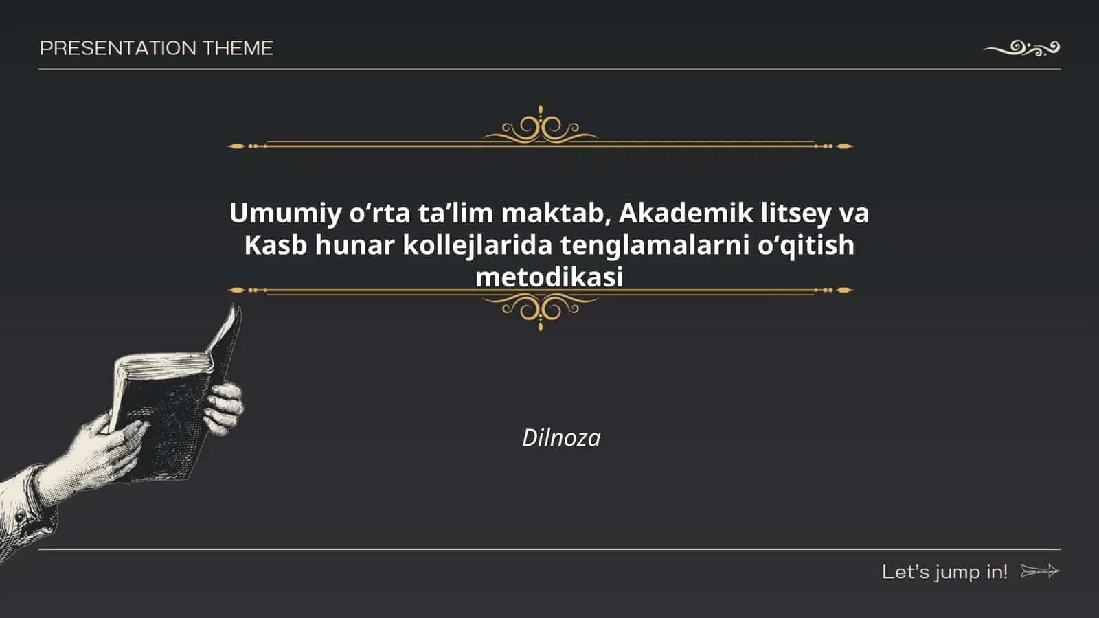 Umumiy oʻrta taʼlim maktab, Akademik litsey va Kasb hunar kollejlarida tenglamalarni oʻqitish metodikasi